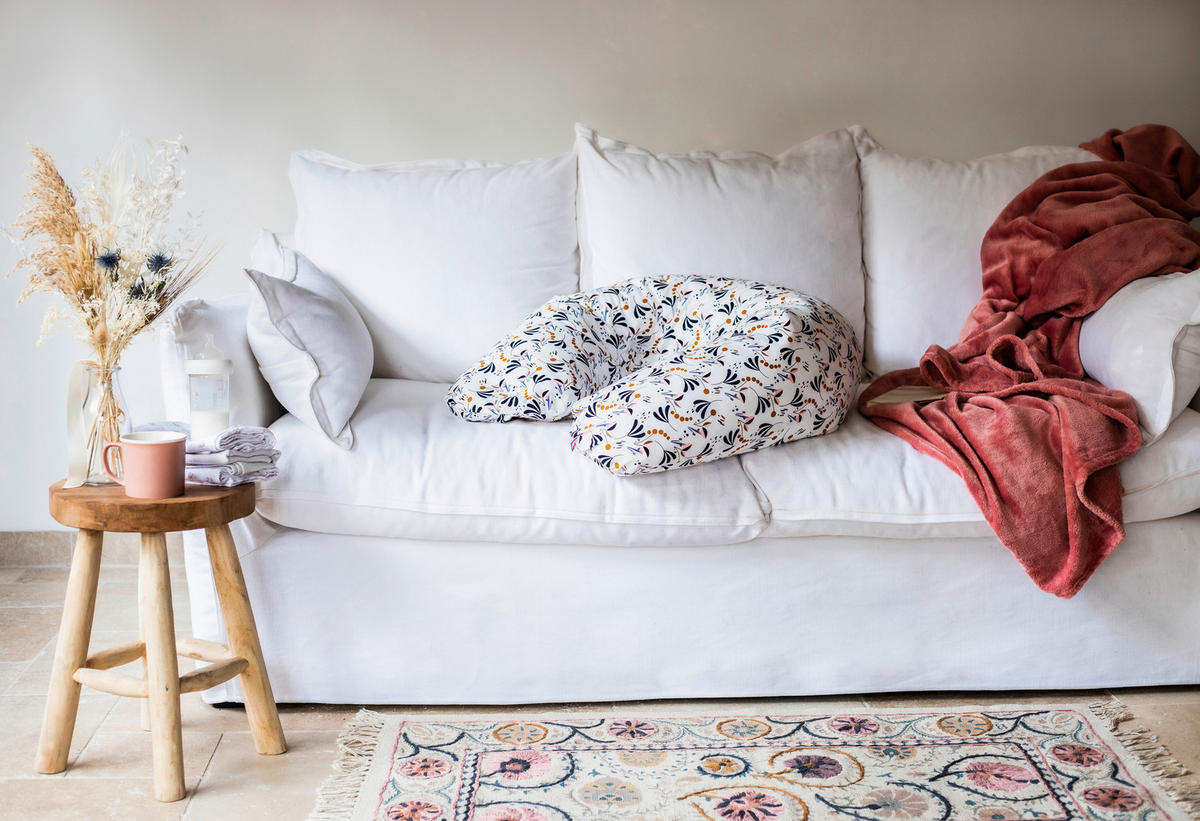 STILLKISSEN 170 cm Big Flopsy Fleur de Coton Howell White   - Weiß, KONVENTIONELL, Textil (170cm) - Beaba