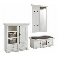 GARDEROBE 4-teilig  in 239/200/45 cm  - Weiß, Design, Holzwerkstoff/Textil (239/200/45cm) - Modante