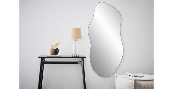 WANDSPIEGEL 72/156/2,5 cm    in wellenförmig  - Schwarz, Trend, Glas/Holzwerkstoff (72/156/2,5cm) - Landscape