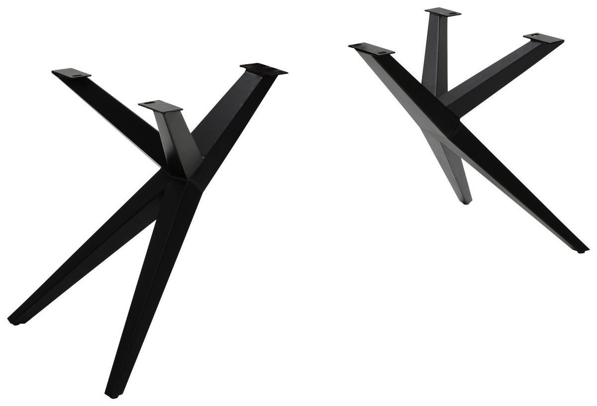 TISCHGESTELL Schwarz  - Schwarz, Design, Metall (60/72/70cm) - Landscape