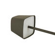 AKKU-TISCHLEUCHTE Lino 10/38 cm  - Grau, Design, Kunststoff/Metall (10/38cm) - Novel