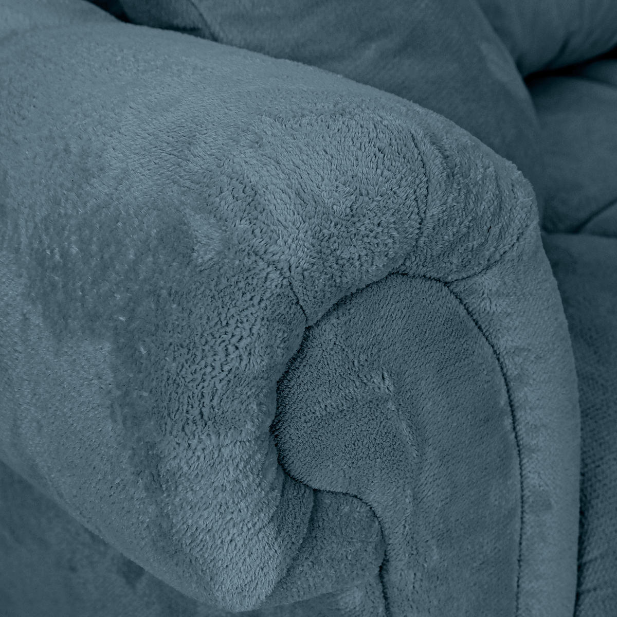 ECKSOFA Petrol Plüsch  - Dunkelbraun/Petrol, KONVENTIONELL, Holz/Textil (288/190cm) - Carryhome