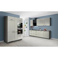 KÜCHENLEERBLOCK  150/280 cm  in Hellgrau, Eiche grau  - Edelstahlfarben/Eiche grau, Design, Holzwerkstoff/Metall (150/280cm) - Welnova