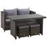 GARTENSET Kunststoffgeflecht Aluminium - Grau, LIFESTYLE, Glas/Kunststoff - Ambia Garden GARTENSET Kunststoffgeflecht Aluminium - Grau, LIFESTYLE, Glas/Kunststoff - Ambia Garden