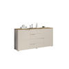 SIDEBOARD  in 165/80/40 cm  - Kaschmir/Schwarz, Design, Holzwerkstoff/Kunststoff (165/80/40cm) - home24