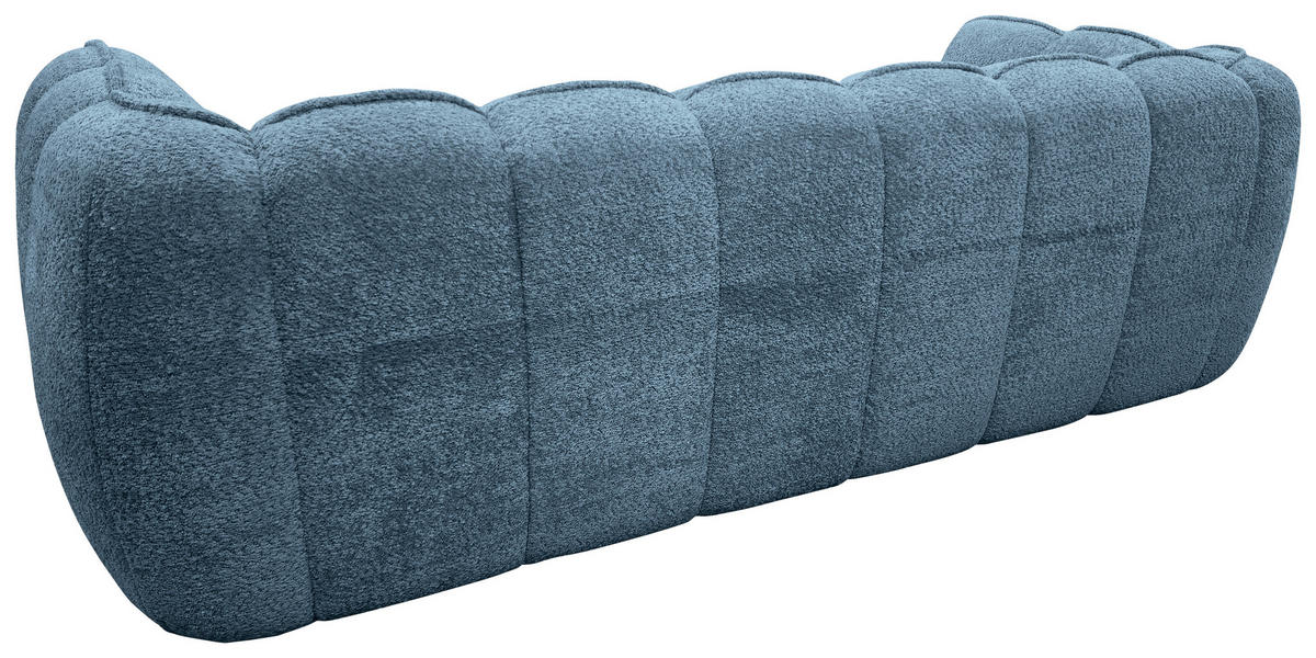BIGSOFA Chenille Blau  - Blau/Schwarz, MODERN, Kunststoff/Textil (235/73/103cm) - Carryhome
