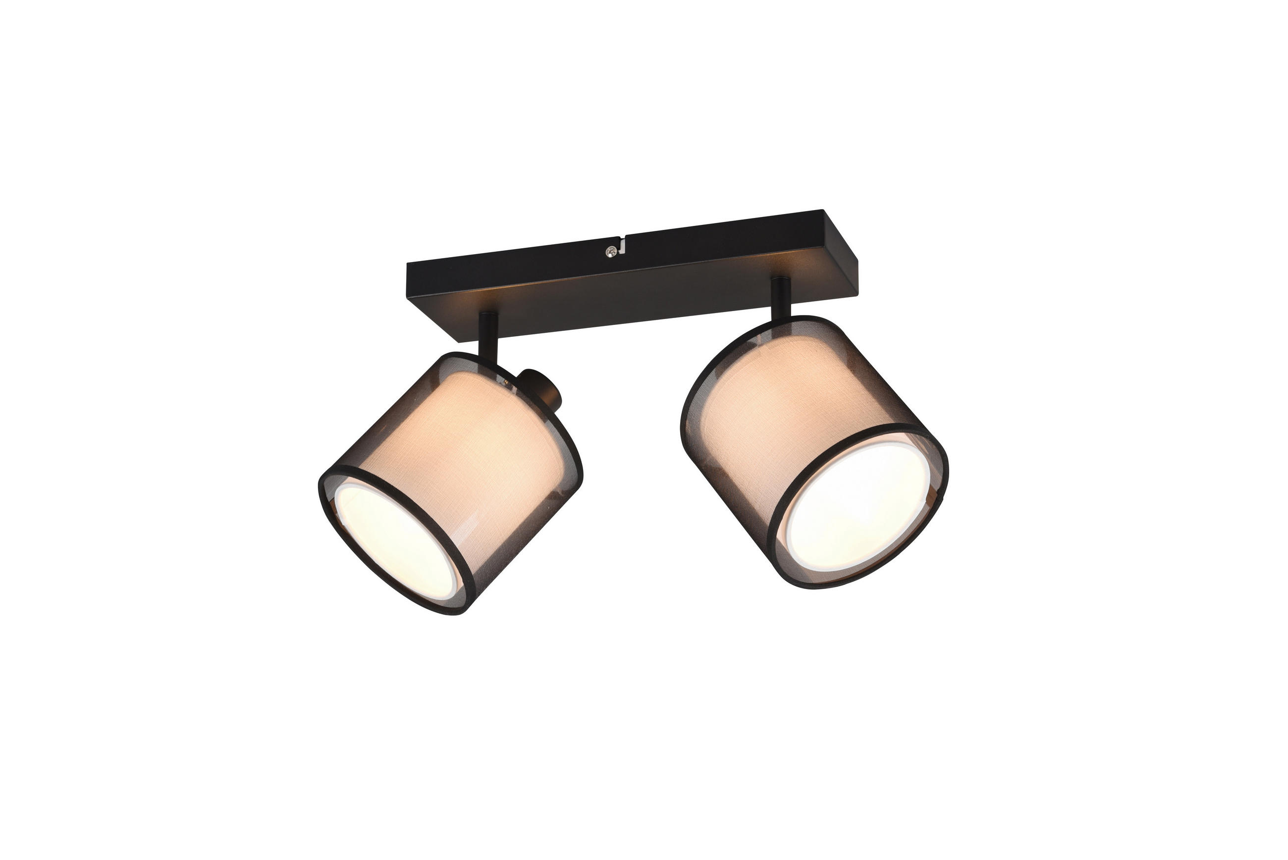 SPOTLIGHT Burton   - grå/svart, Basics, metall/textil (32,5/19,5/18cm) - Trio Leuchten
