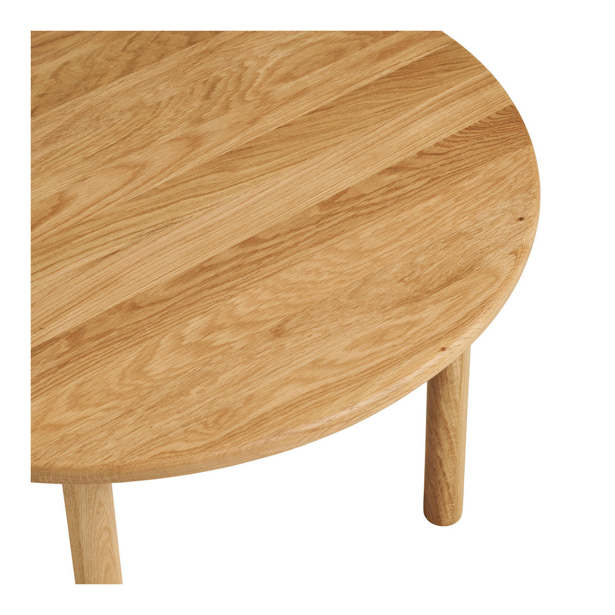 BEISTELLTISCH 70/70/40 cm Eiche massiv Eichefarben rund  - Eichefarben, Basics, Holz (70/70/40cm)