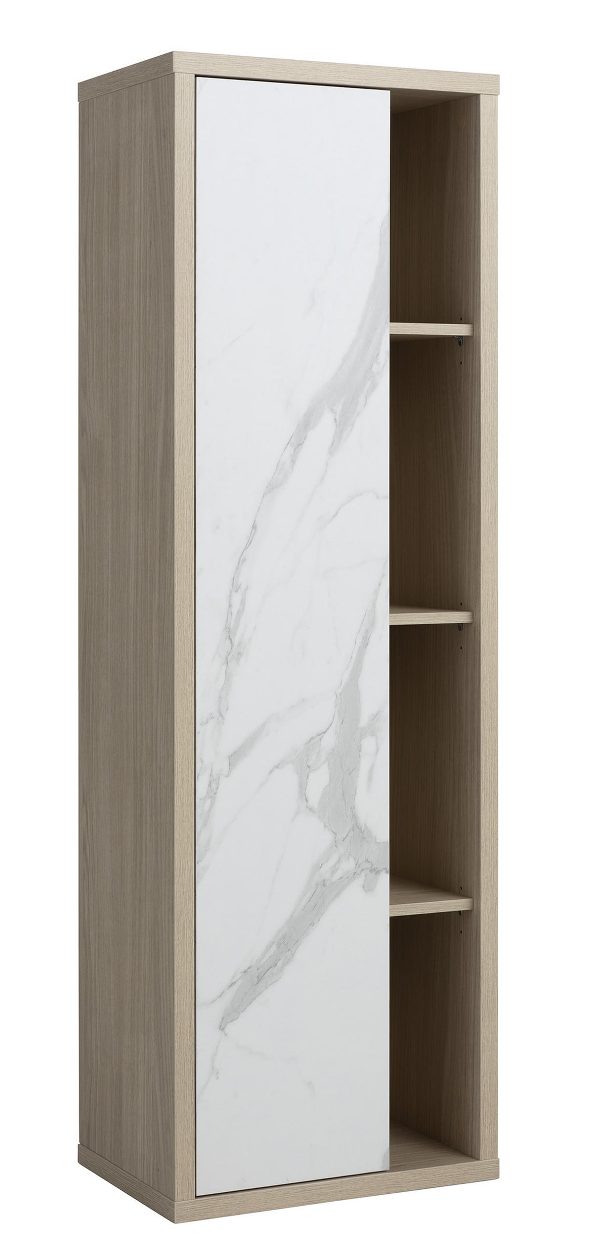 VISOKA OMARA 52/160/35 cm  - barve hrasta/bela, Moderno, leseni material (52/160/35cm) - Xora