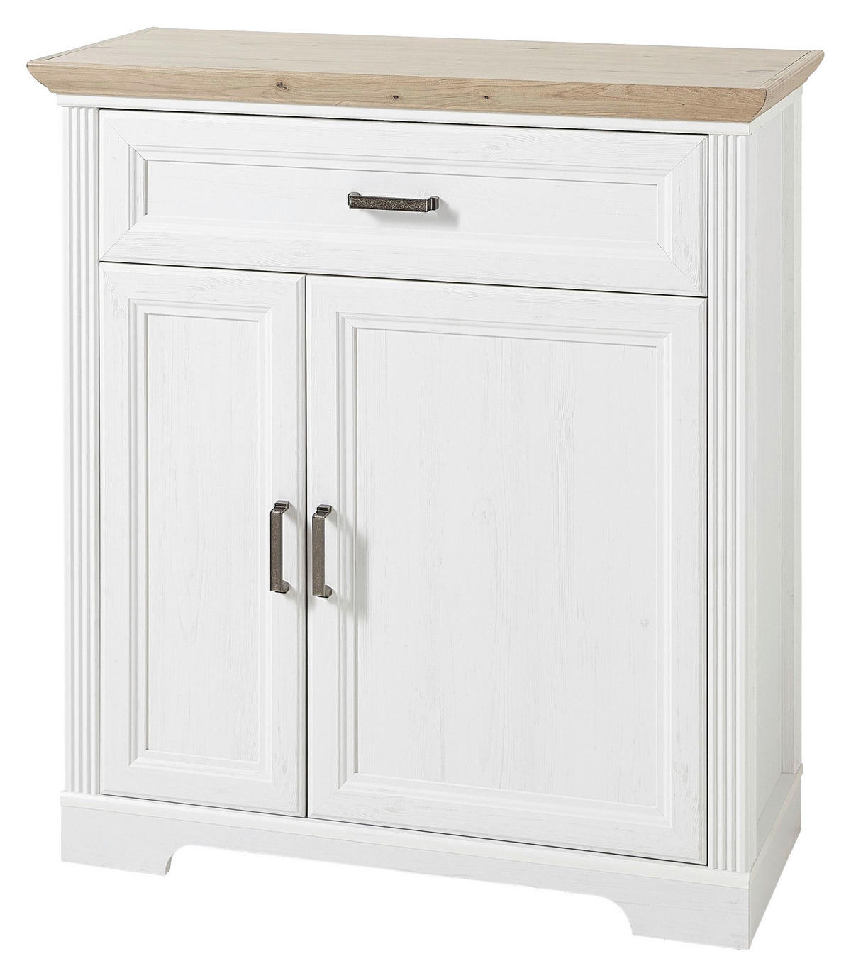 SCHUHSCHRANK Eichefarben, Pinienfarben  - Eichefarben/Grau, ROMANTIK / LANDHAUS, Holzwerkstoff/Metall (93/102/41cm) - Landscape