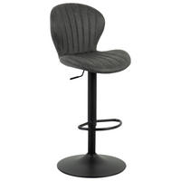 BARHOCKER Metall, Textil Dunkelgrau  - Dunkelgrau/Schwarz, Modern, Textil/Metall (45,5/95-116/50,5cm) - MID.YOU