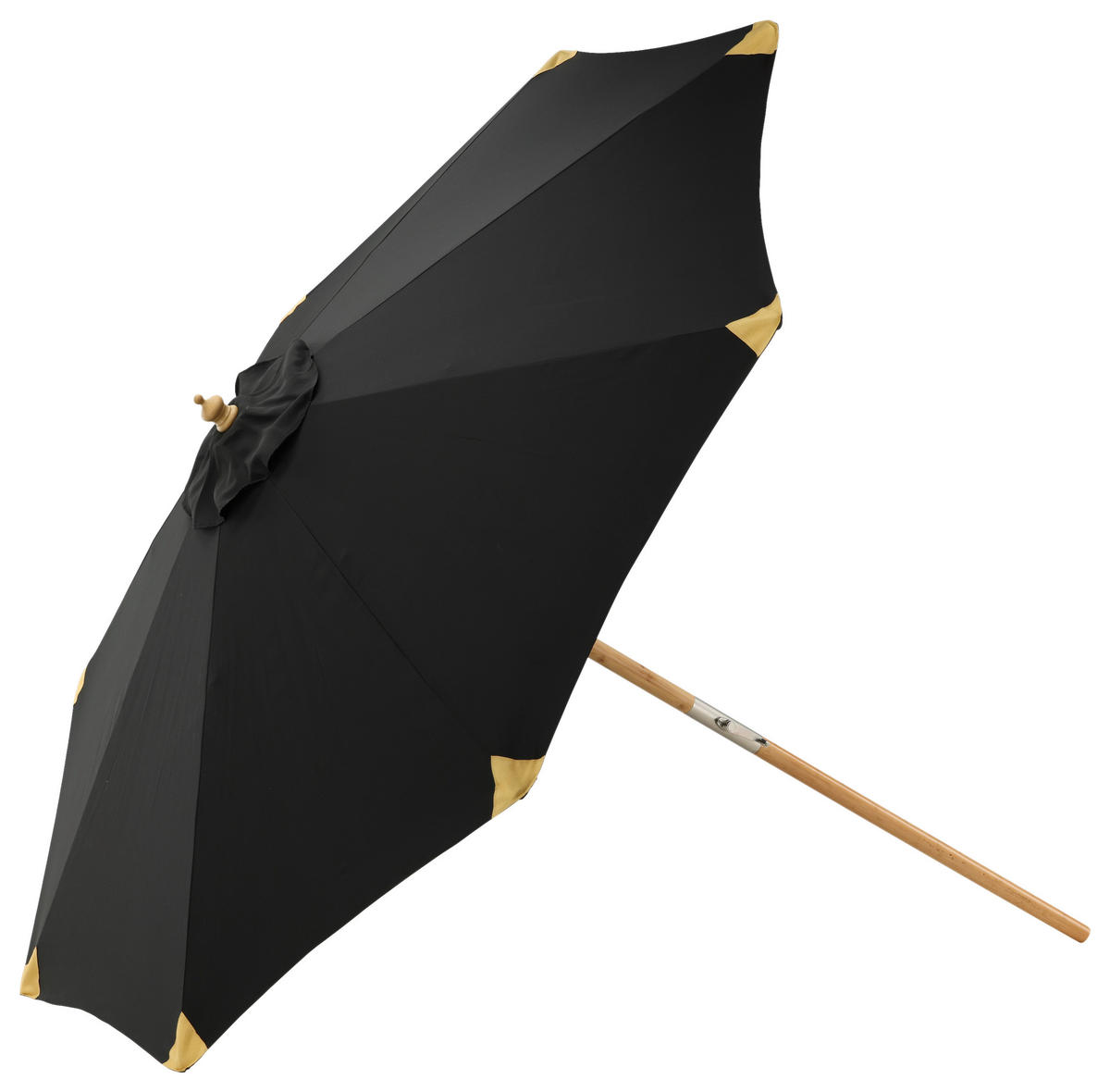 SONNENSCHIRM 270 cm  - Schwarz, KONVENTIONELL (270/250cm) - Gardenson