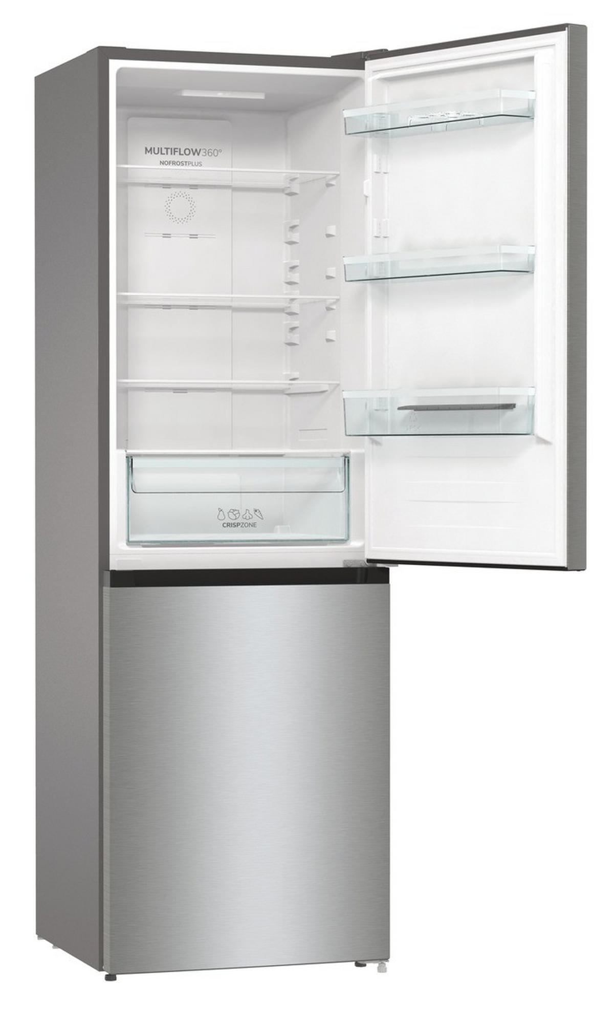 KÜHL-GEFRIER-KOMBINATION N61EA2XL4  - Edelstahlfarben, Basics, Glas/Kunststoff (60/185/59,2cm) - Gorenje