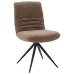 STUHL  in Stahl Flachgewebe Metall, Textil  - Graubraun/Schwarz, Design, Textil/Metall (50/93/69cm) - Dieter Knoll