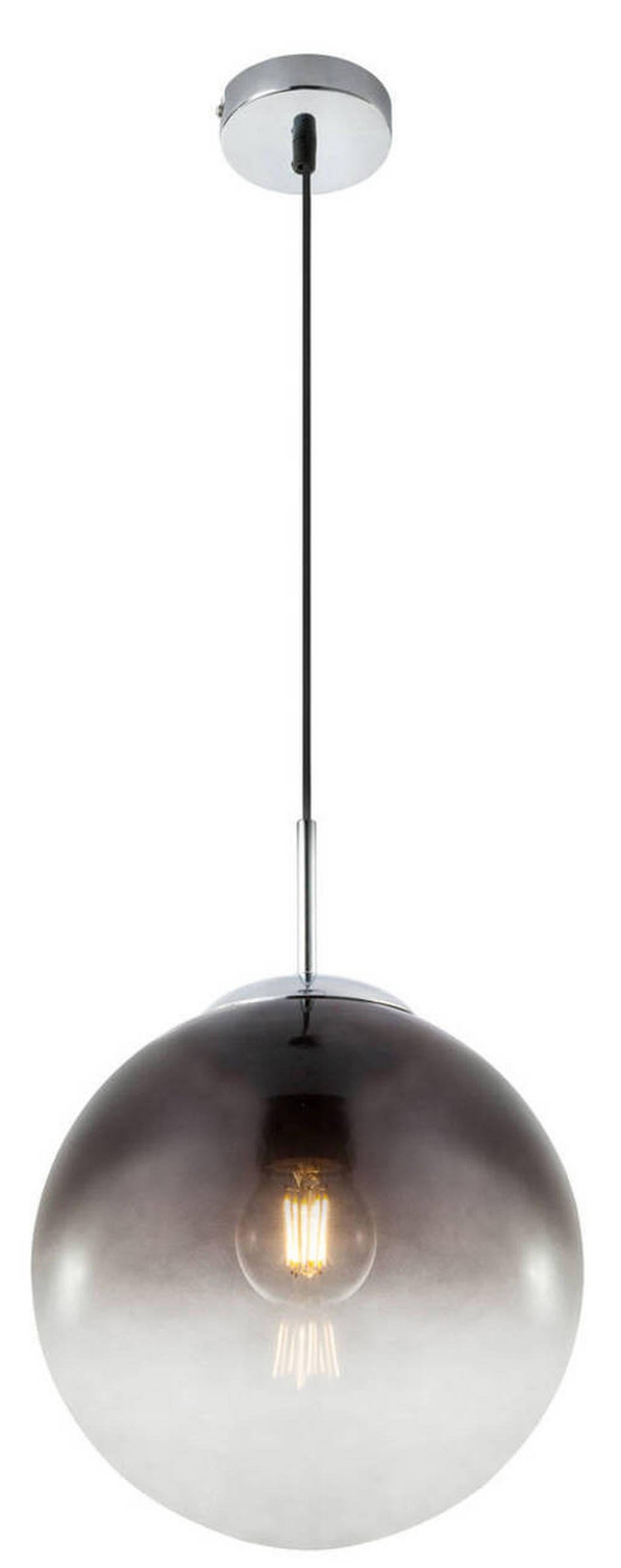 HÄNGELEUCHTE 25/120 cm    - Chromfarben/Grau, Basics, Glas/Metall (25/120cm) - Globo