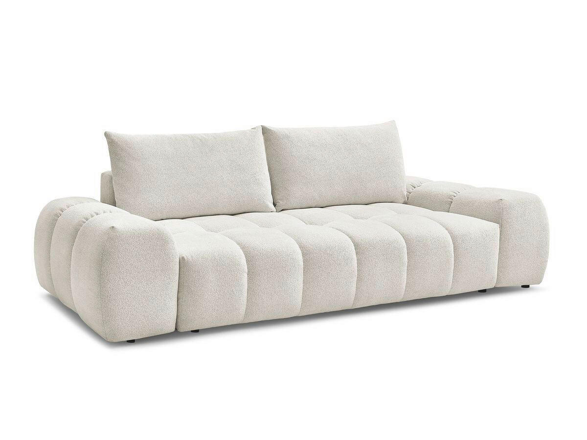 3-SITZER-SOFA EVEREST Flachgewebe Weiß  - Schwarz/Weiß, MODERN, Kunststoff/Textil (278/90/115cm)