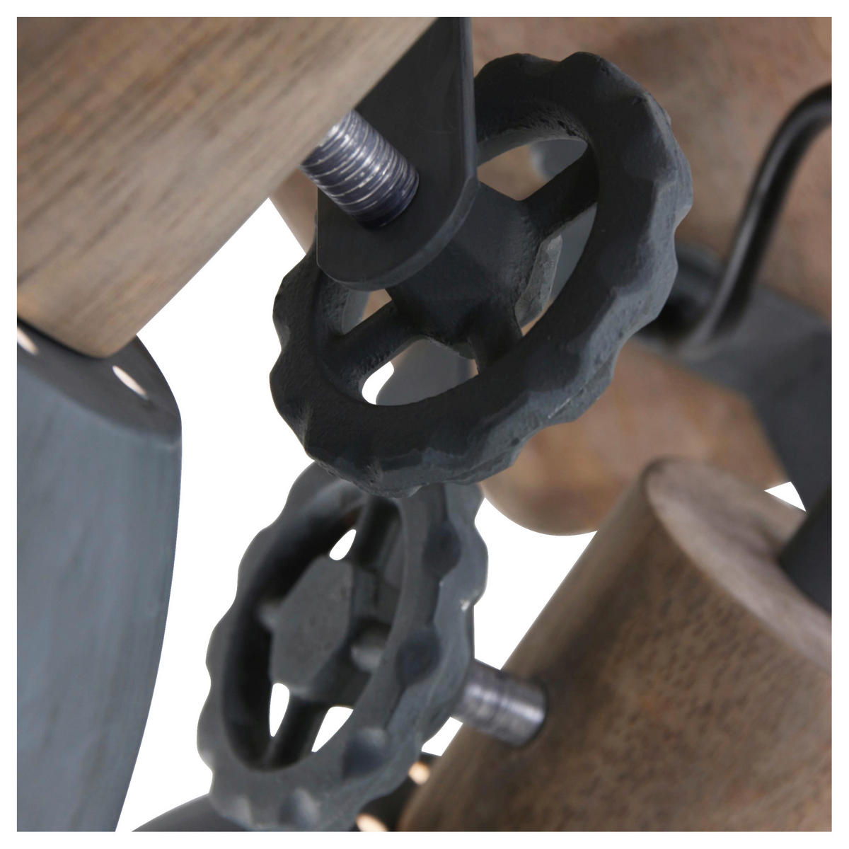 DECKENSPOTS - Anthrazit, Trend, Holz/Metall (32/19/17cm)