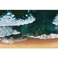 ALUMINIUMBILD Landschaft & Natur, Strand & Meer, Wasser 148/98 cm  - Beige/Weiß, Design, Metall (148/98cm)