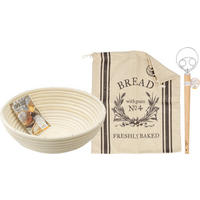 BROTBACK-SET Laib&Seele  - Hellbraun/Silberfarben, KONVENTIONELL, Holz/Textil - Birkmann