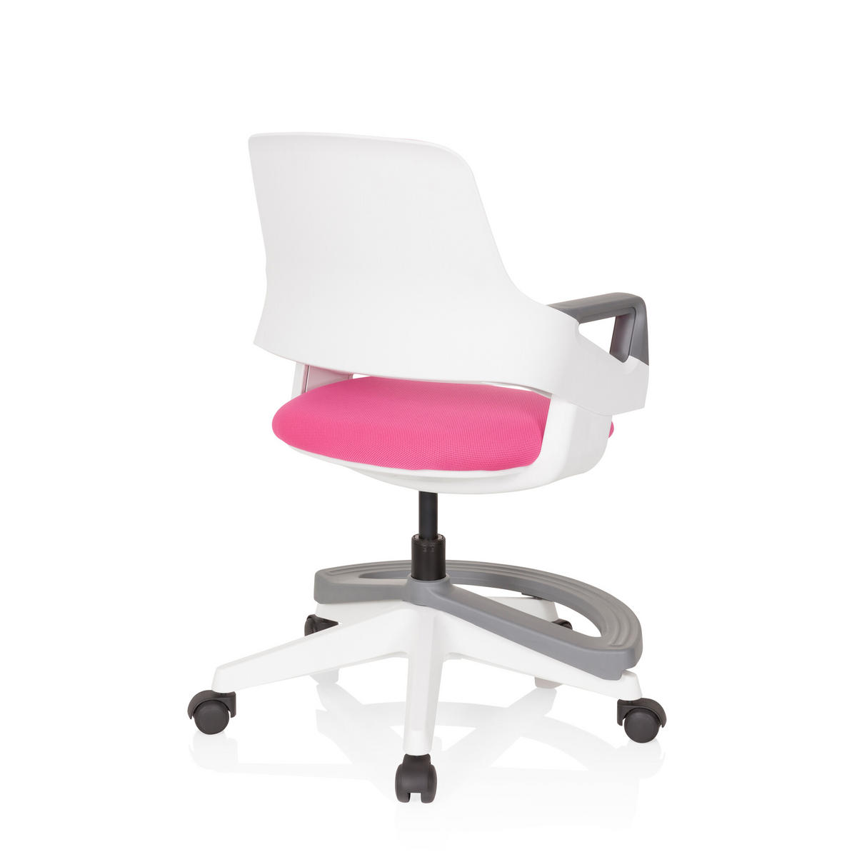 JUGENDDREHSTUHL Pink  - Pink/Weiß, Basics, Kunststoff (53/80-93/60cm) - MID.YOU