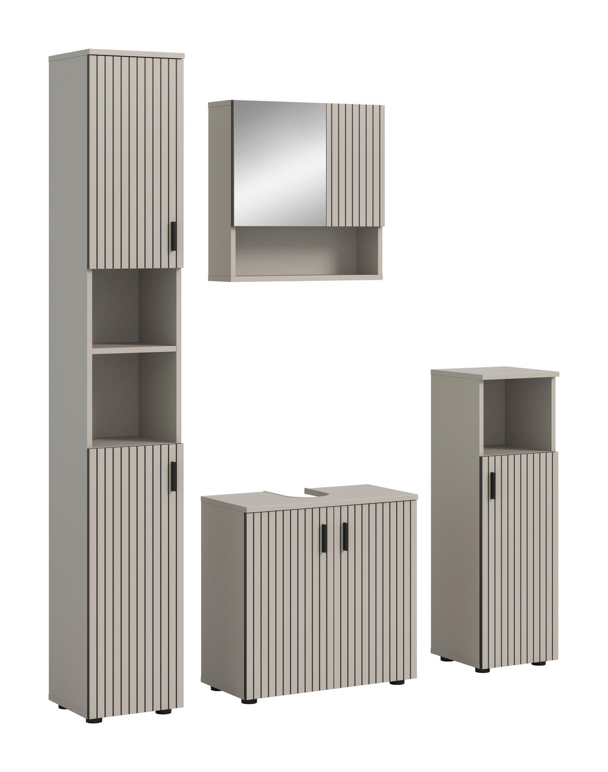 BADRUM 120 cm  - svart/kashmir, Trend, trämaterial/glas (120cm) - MID.YOU