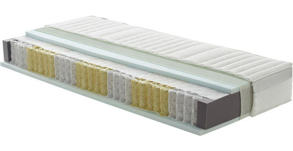 TASCHENFEDERKERNMATRATZE 90/200 cm Höhe ca. 23 cm  - Weiß, KONVENTIONELL, Textil (90/200cm) - Sleeptex