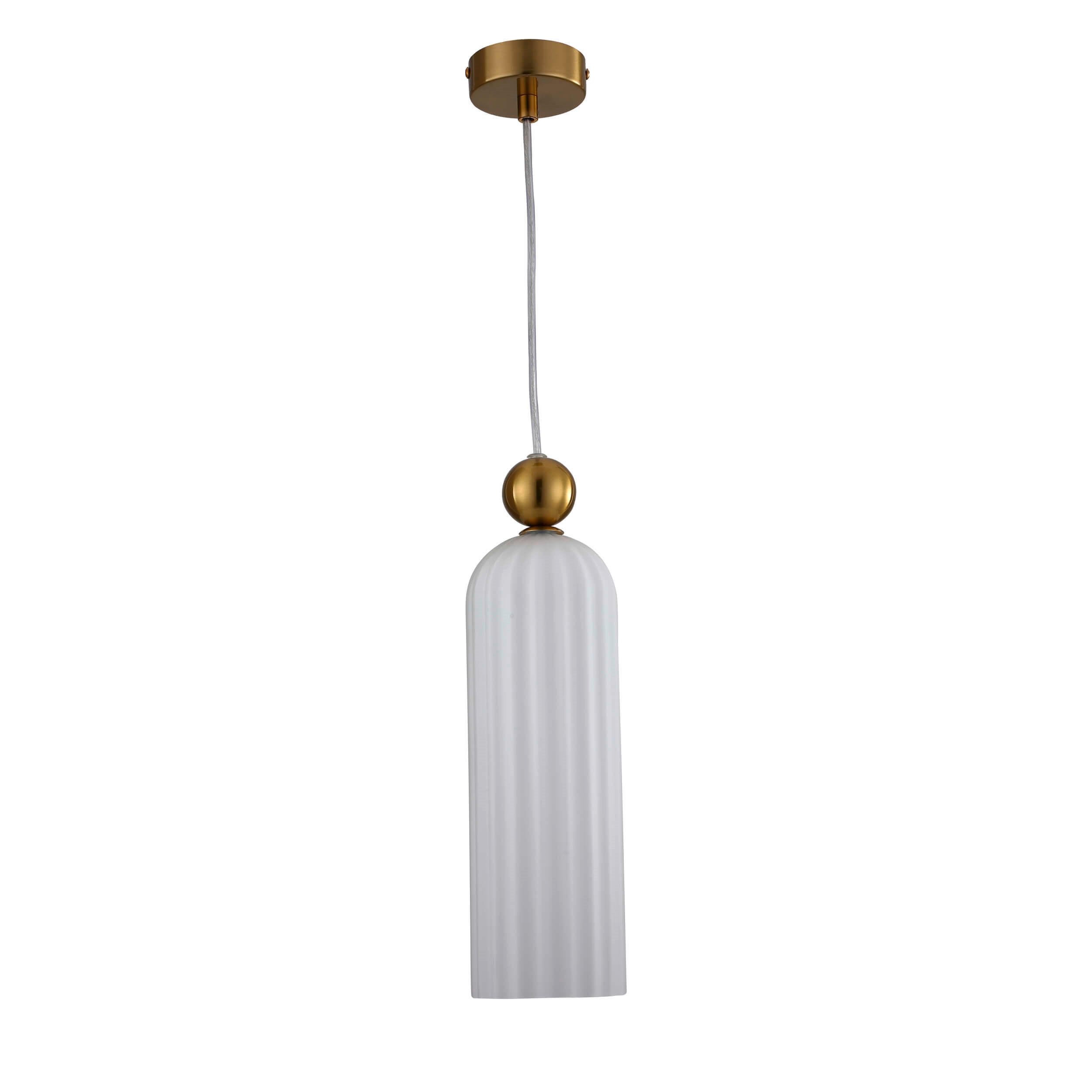 HÄNGELEUCHTE 10/43 cm    - Weiss, Basics, Glas (10/43cm)