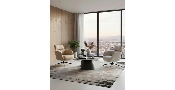 COUCHTISCH in Metall, Glas, Keramik 80/80/38 cm  - Anthrazit/Schwarz, Design, Glas/Keramik (80/80/38cm) - Dieter Knoll