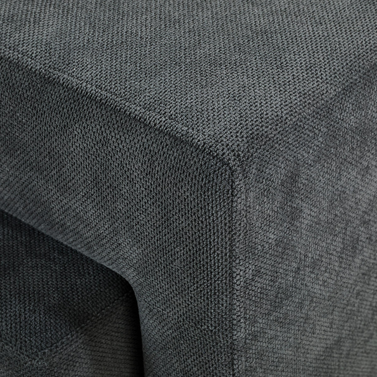 HÖRNSOFFA i vävt tyg mörkgrå  - mörkgrå/svart, Klassisk, trä/textil (283/244cm) - MID.YOU