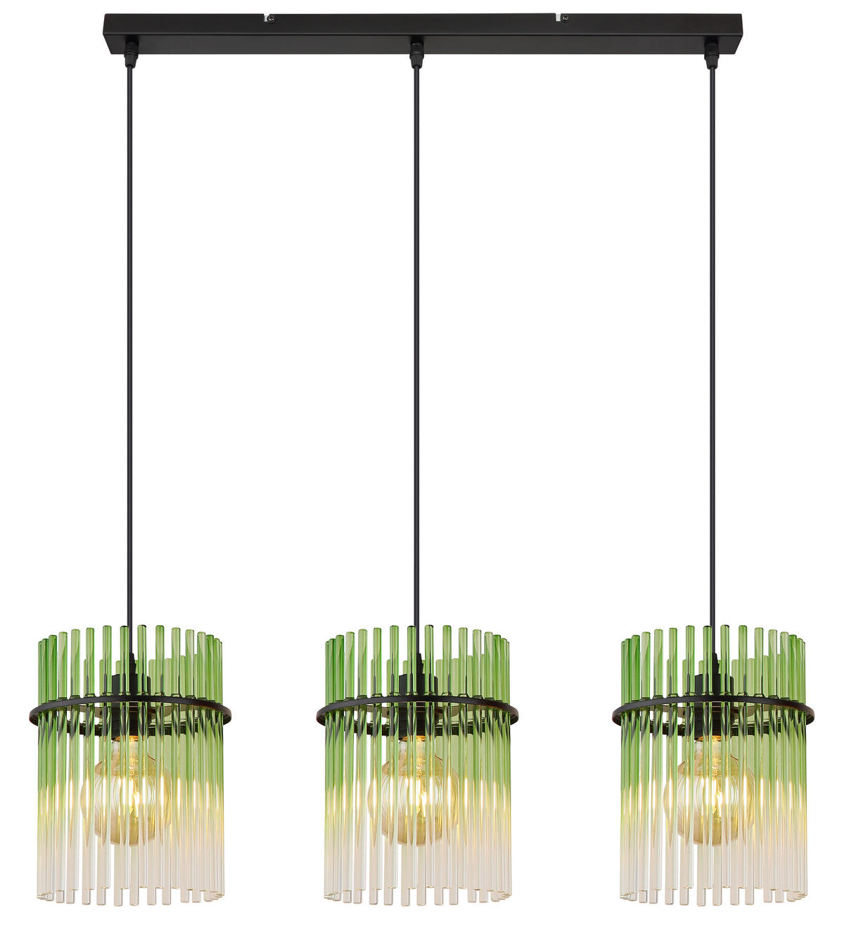 HÄNGELEUCHTE GORLEY 80/20/140 cm   - Klar/Schwarz, LIFESTYLE, Glas/Kunststoff (80/20/140cm) - Globo