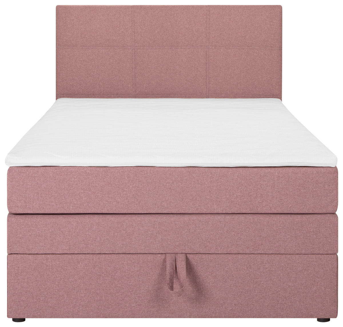 BOXSPRINGBETT 90/200 cm  in Altrosa  - Schwarz/Altrosa, Design, Kunststoff/Textil (90/200cm) - Welnova