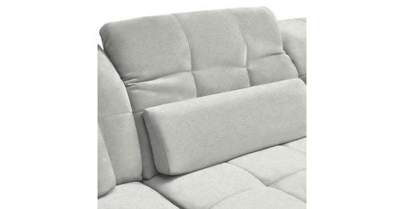 ECKSOFA  in Flachgewebe Weiß  204/341 cm  - Schwarz/Weiß, Design, Textil/Metall (204/341cm) - Xora