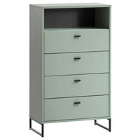 HIGHBOARD  in 60,2/103,9/33,5 cm  - Schwarz/Grün, LIFESTYLE, Holzwerkstoff/Metall (60,2/103,9/33,5cm) - MID.YOU
