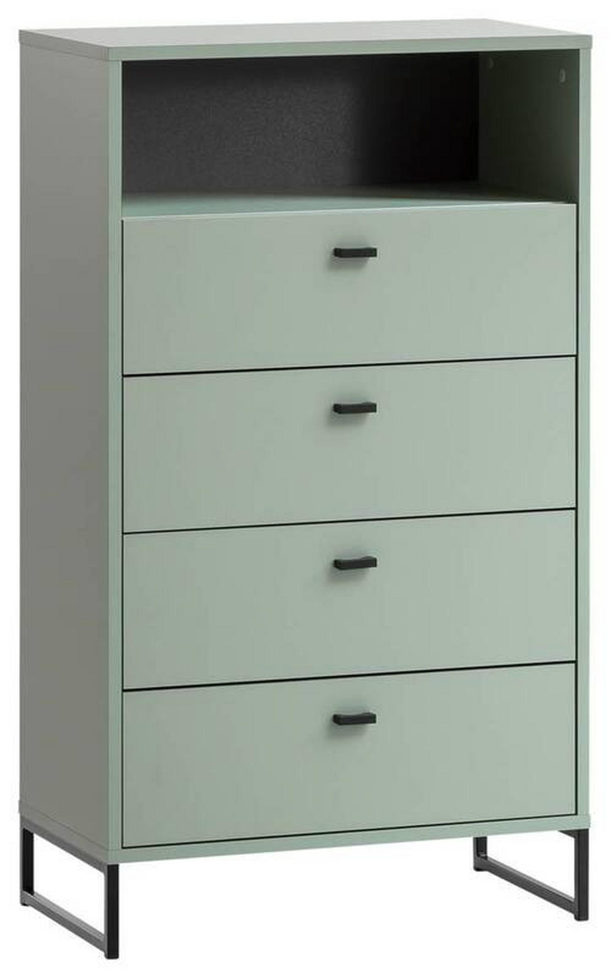 HIGHBOARD  in 60,2/103,9/33,5 cm  - Schwarz/Grün, LIFESTYLE, Holzwerkstoff/Metall (60,2/103,9/33,5cm) - MID.YOU