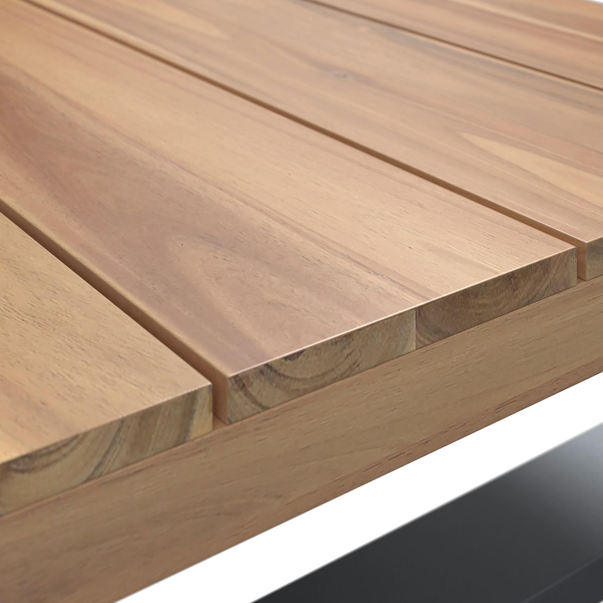 LOUNGEGARNITUR 4-teilig  232/232 cm  Akazie massiv Stahl  - Taupe/Anthrazit, Natur, Holz/Textil (232/232cm) - Ambia Garden