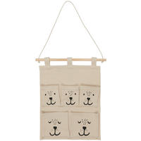 VISEĆI ORGANIZATOR  - prirodne boje, Basics, drvo/tekstil (37/43cm) - Patinio