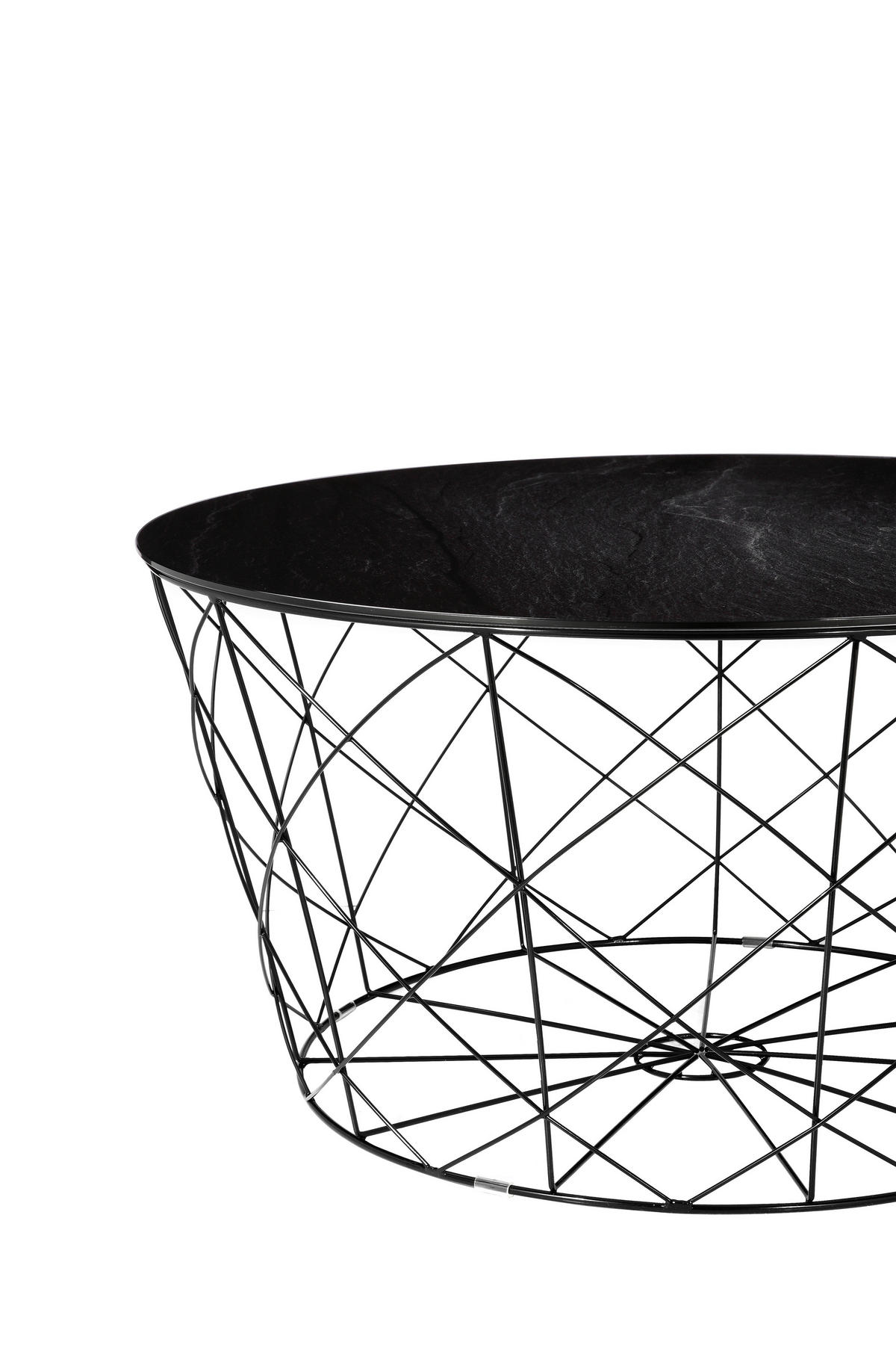 COUCHTISCH Sicherheitsglas 80/80/45 cm rund Schwarz  - Schwarz, Design, Glas/Metall (80/80/45cm) - Livetastic