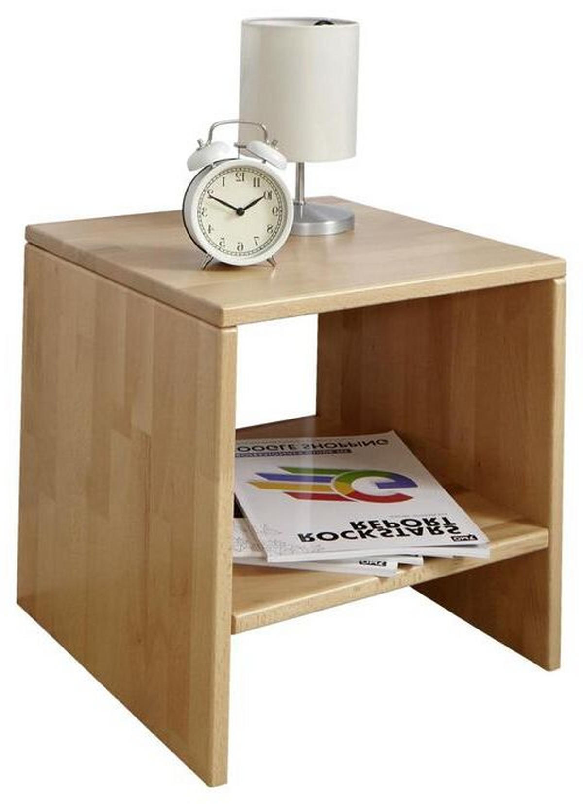 MAJHNA NOČNA OMARICA, masivno bukev barve bukve  - barve bukve, Konvencionalno, les (40/40/40cm) - MID.YOU