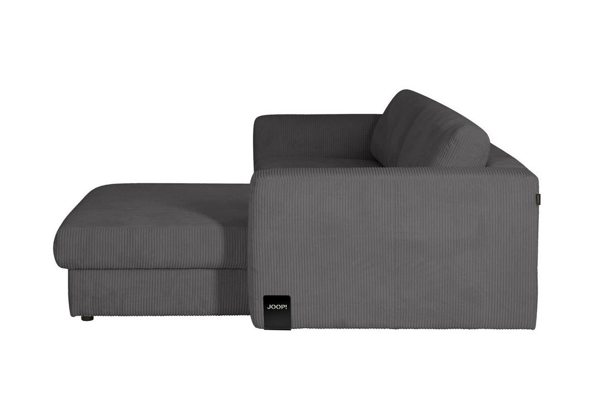 ECKSOFA JOOP Anthrazit Cord  - Anthrazit/Schwarz, KONVENTIONELL, Kunststoff/Textil (269/192cm) - Joop!