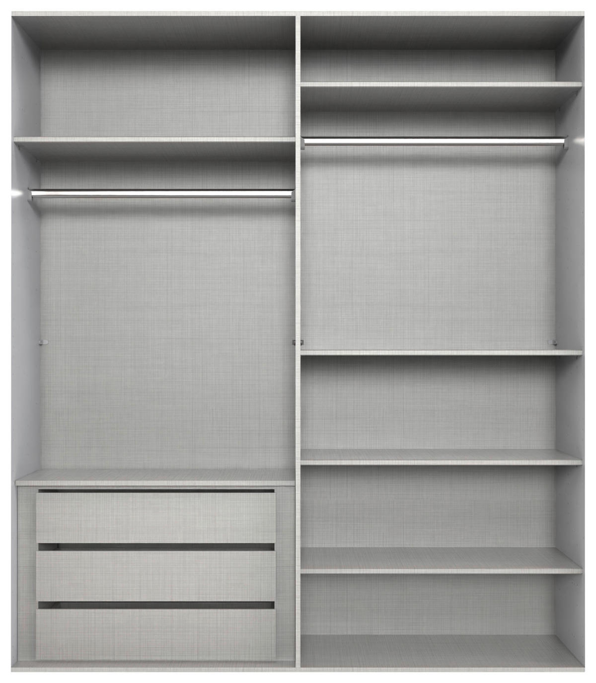 DREHTÜRENSCHRANK  in Weiß  - Weiß, MODERN, Glas/Holzwerkstoff (180/208/58cm) - Chameo