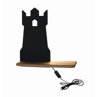 DJEČJA ZIDNA SVJETILJKA Tower  - crna, Basics, drvni materijal/drvo (27/12/28.5cm)