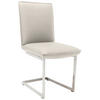 SCHWINGSTUHL  in Nickel Echtleder pigmentiert  - Edelstahlfarben/Beige, Design, Leder/Metall (48/93/65cm) - Ambiente