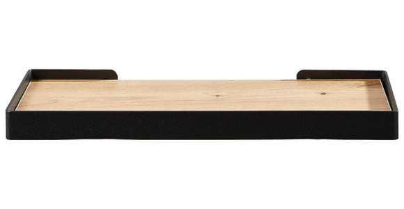 WANDBOARD in 40/3/15 cm Schwarz, Eichefarben  - Eichefarben/Schwarz, Basics, Holzwerkstoff/Metall (40/3/15cm) - Xora