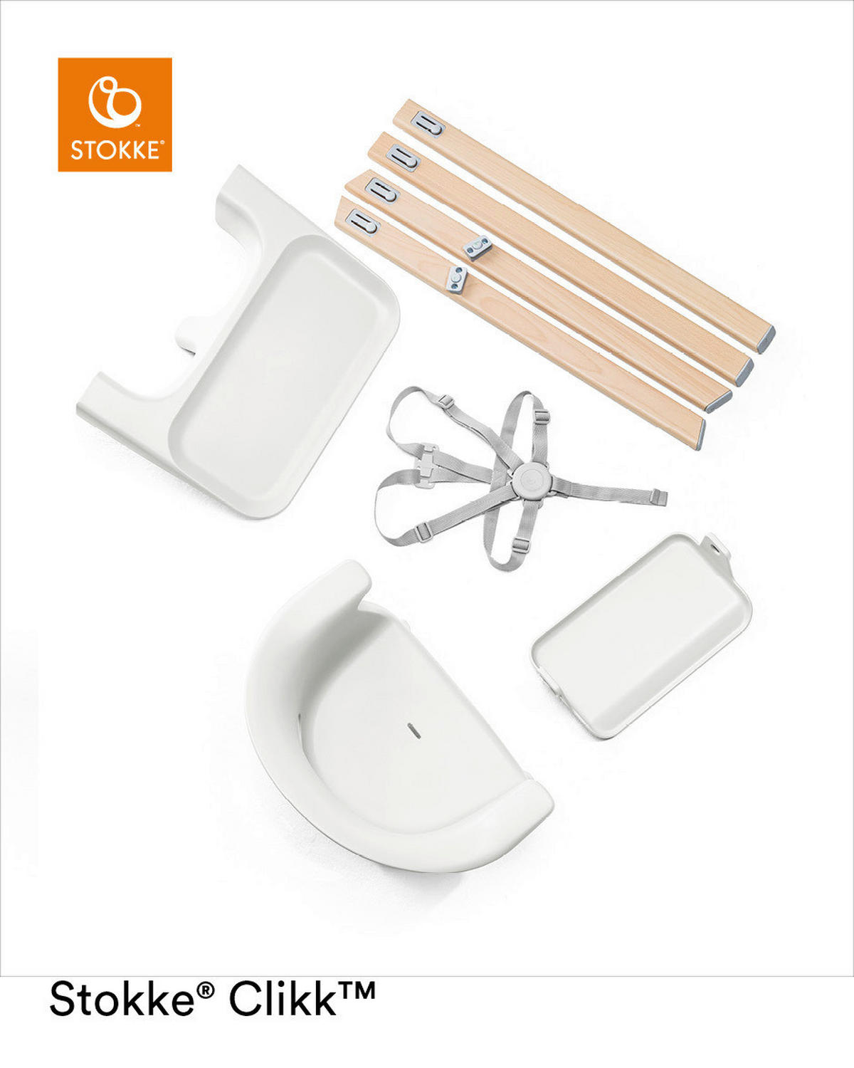 HOCHSTUHL Clikk Naturfarben, Weiß  - Naturfarben/Weiß, Basics, Holz/Kunststoff (56/69/59cm) - Stokke