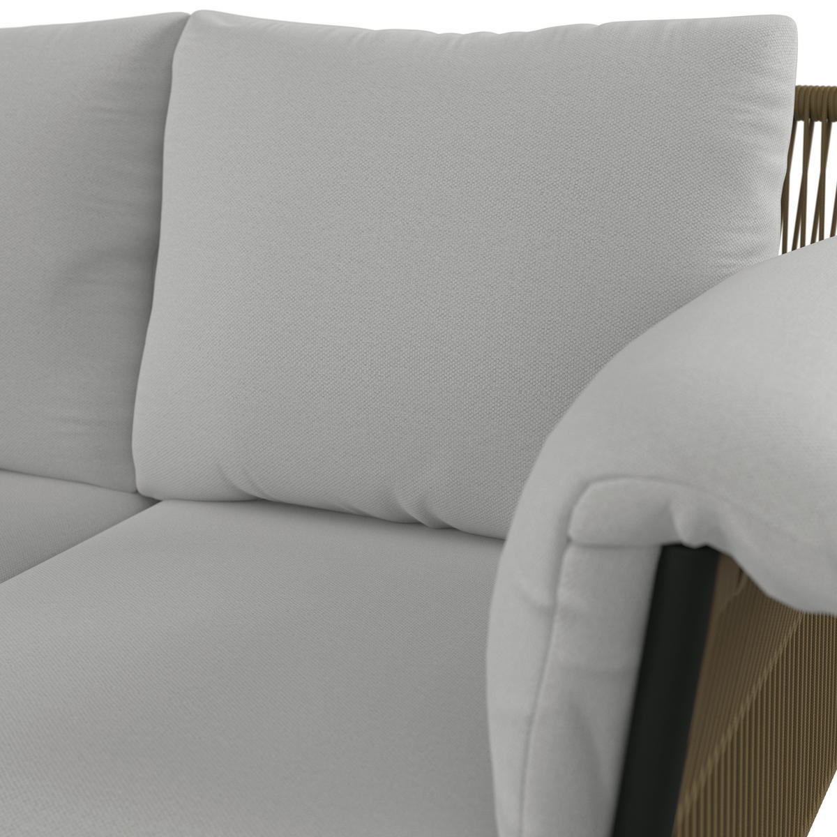 GARTENSET 4-teilig  - Anthrazit/Hellgrau, LIFESTYLE, Glas/Textil (195/80/75cm) - Amatio