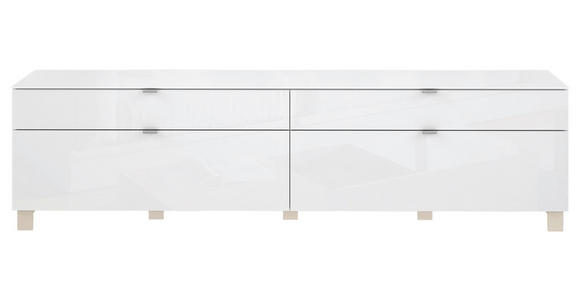 TV-ELEMENT 219,9/57/52,5 cm  - Edelstahlfarben/Champagner, Design, Glas/Holzwerkstoff (219,9/57/52,5cm) - Hom`in