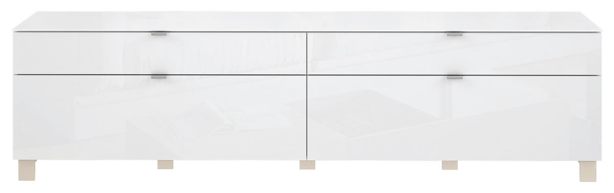 TV-ELEMENT - Edelstahlfarben/Champagner, Design, Glas/Holzwerkstoff (219,9/57/52,5cm) - Hom`in