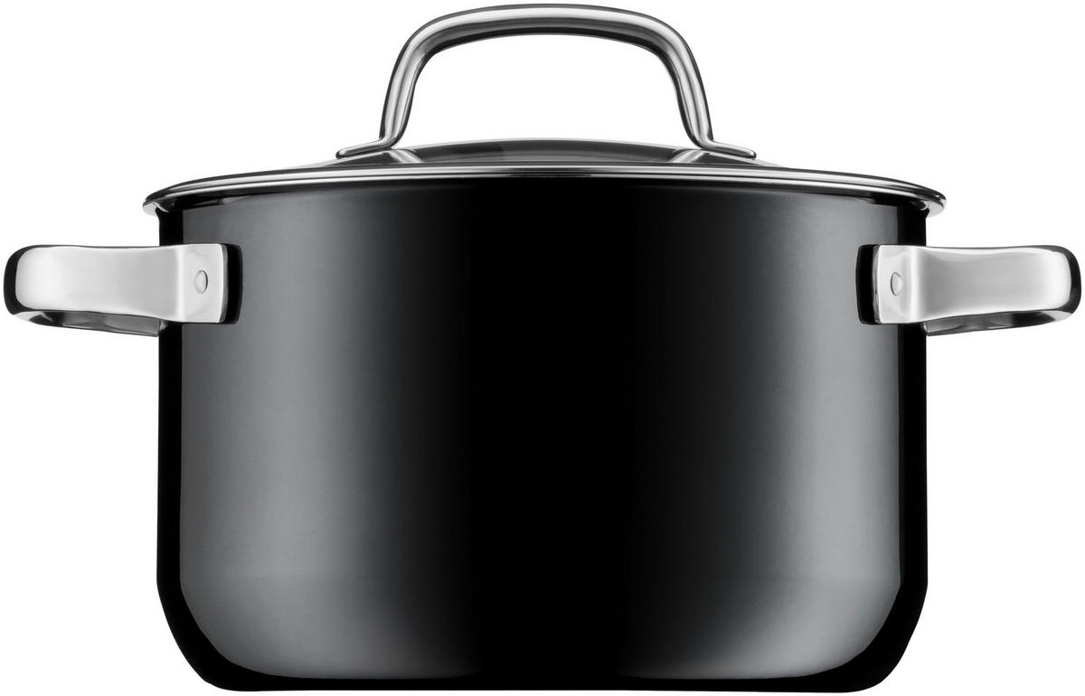 KOCHTOPFSET Fusiontec 4-teilig  - Schwarz, Basics, Glas/Metall - WMF