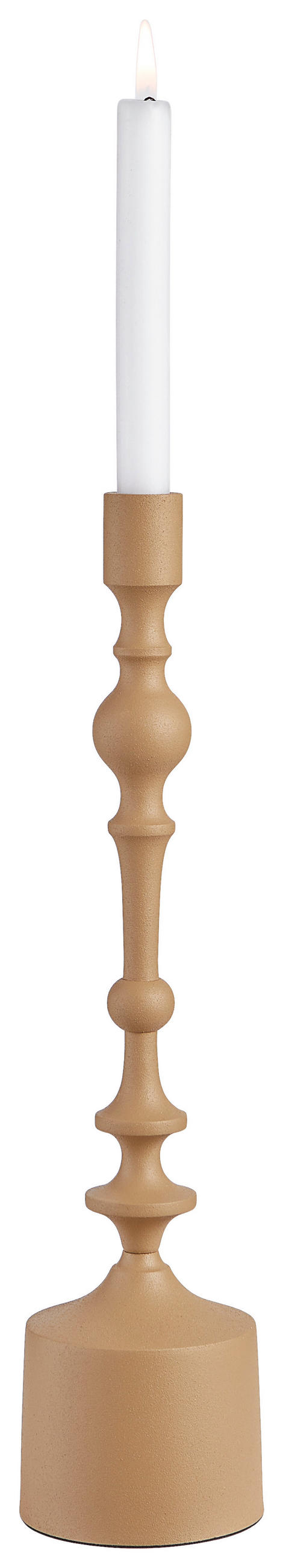 KERZENHALTER - Sandfarben, Basics, Metall (10/42cm) - Light & Living