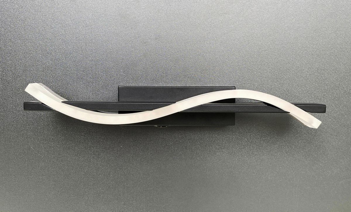 LED VÄGGLAMPA Bridge 35,00/5/7,5 cm   - vit/svart, Design, metall/plast (35,00/5/7,5cm) - Fischer & Honsel